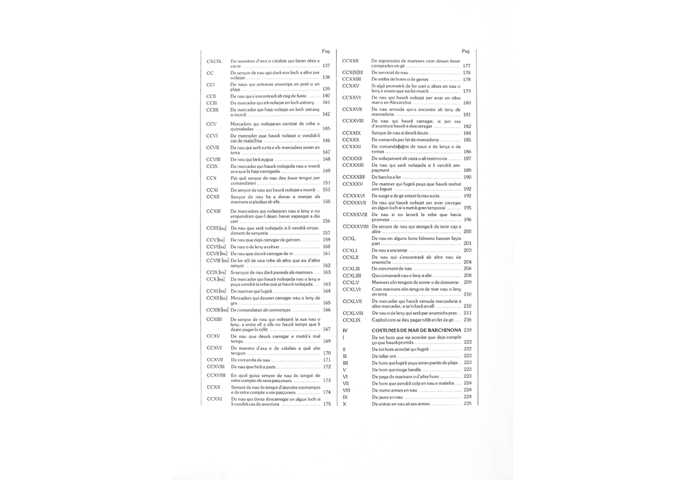 Consolat de mar-manuscrito iluminado códice-libro facsímil-Vicent García Editores-18 Índice estudio e.